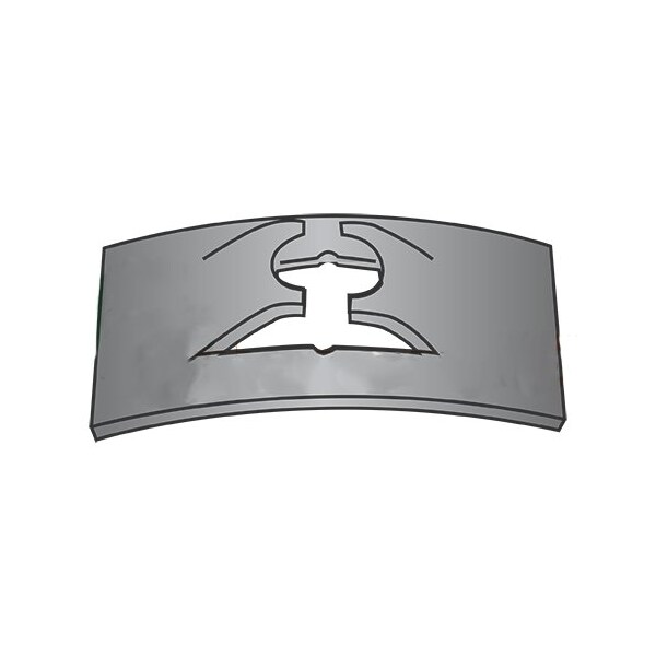 Newport Fasteners Spring Nut, #6, Flat Shape, Steel, Not Graded, Black Phosphate Finish, 5000 PK 155275 - main